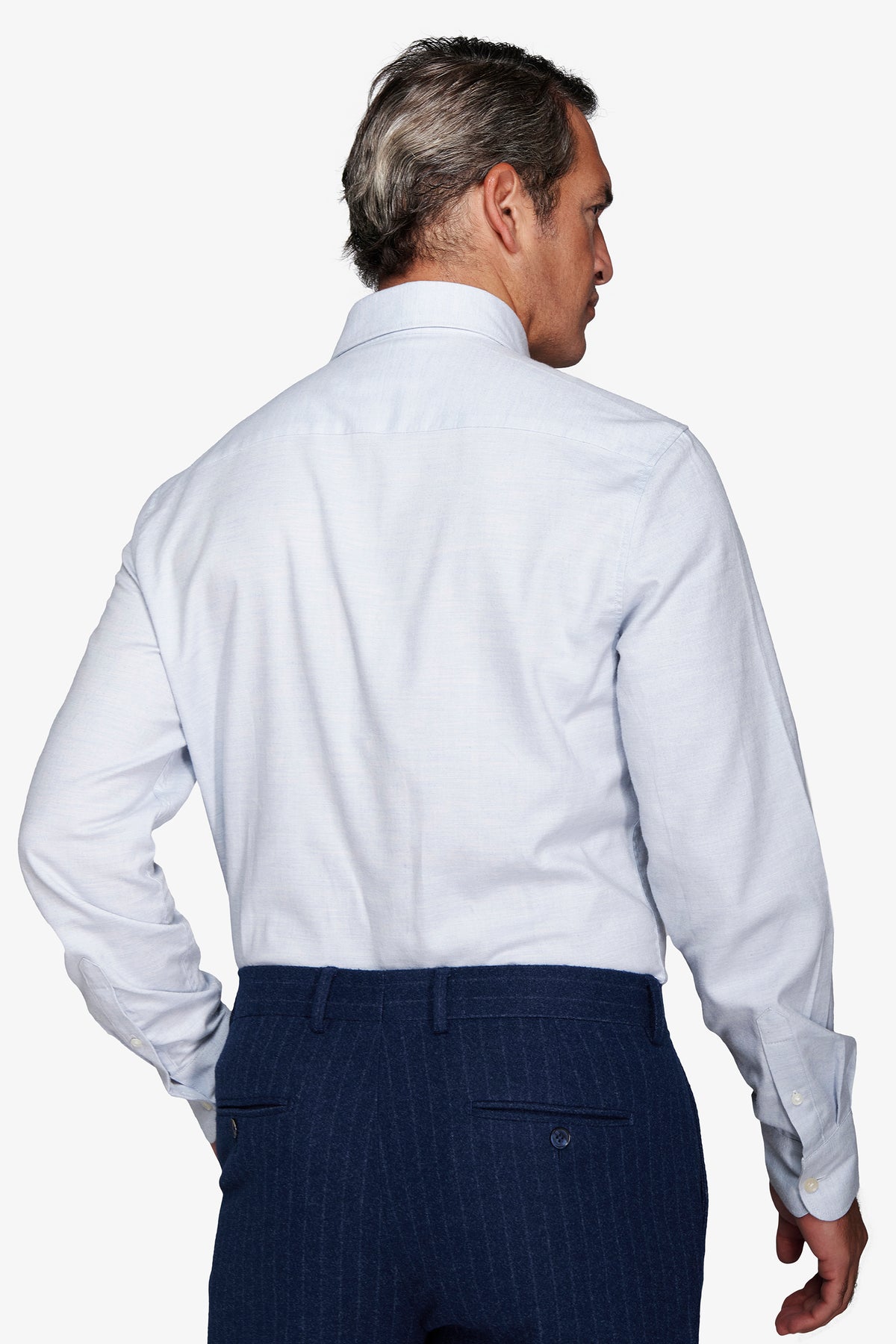 Camicia effetto flanella celeste