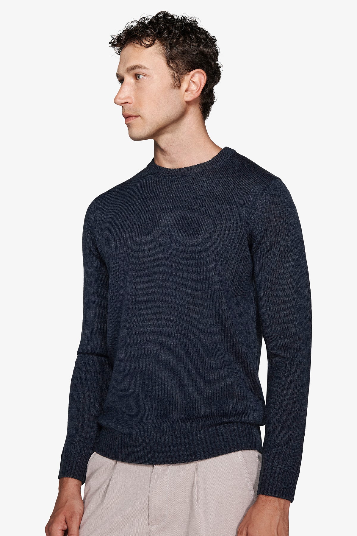 Maglia girocollo effetto lambswool avion