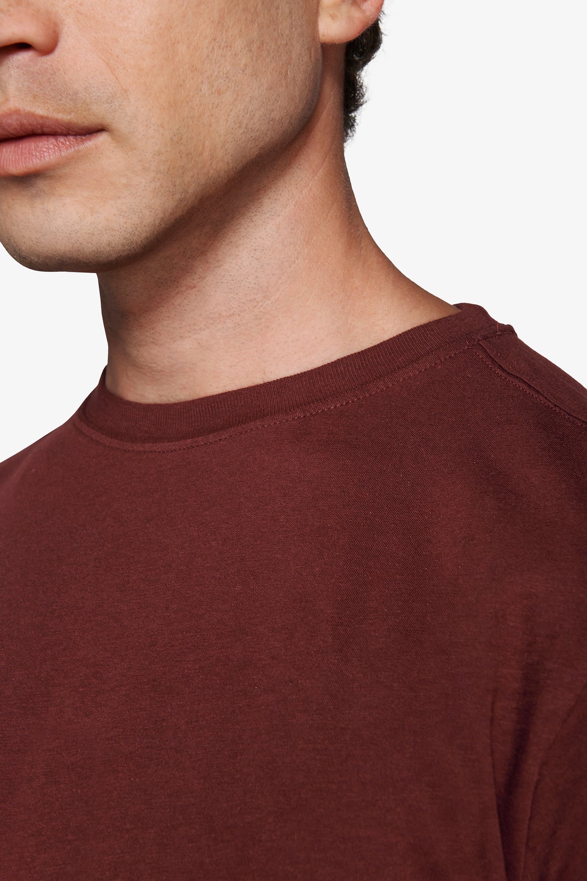 T-shirt in cotone leggero bordeaux