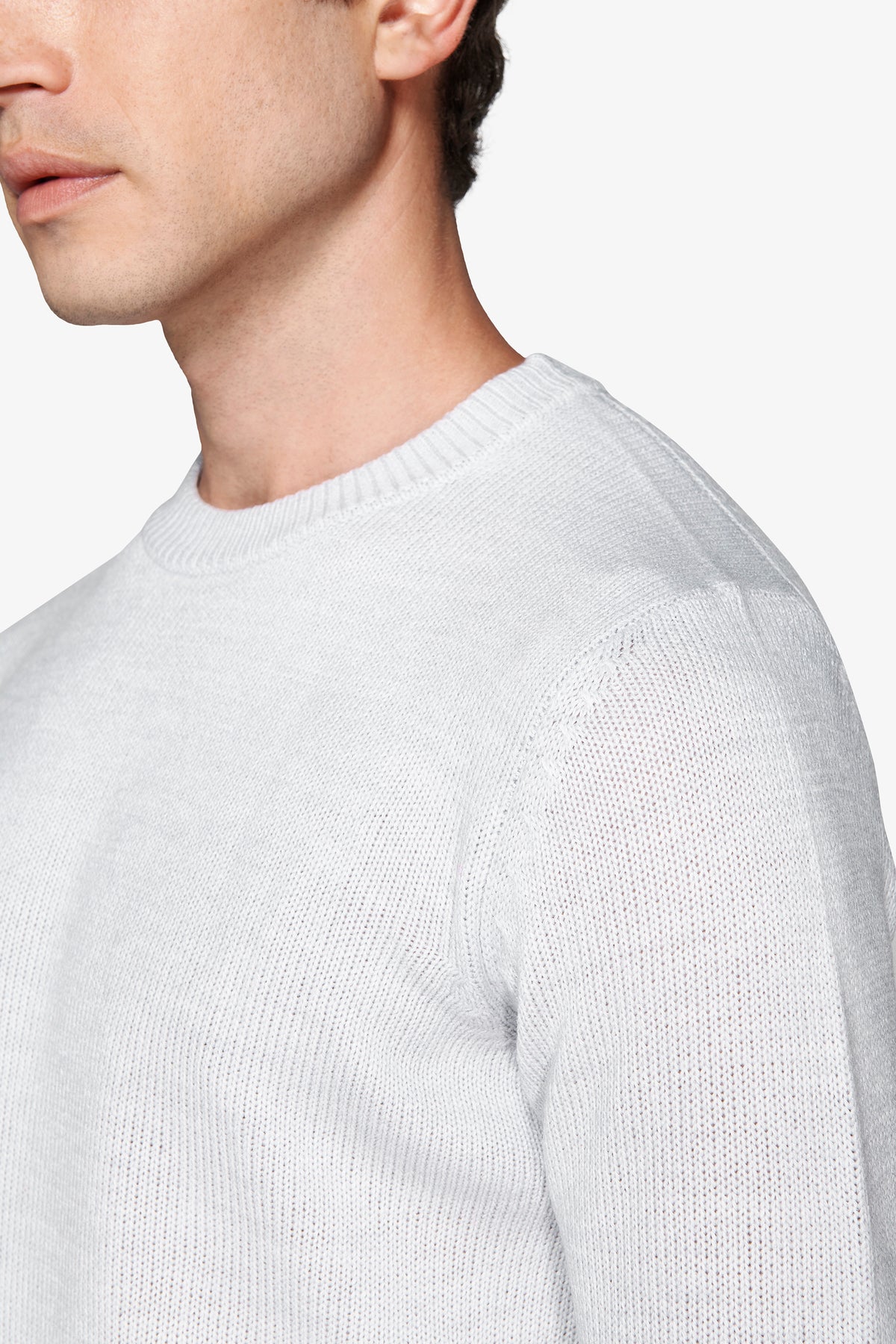 Maglia girocollo effetto lambswool celeste