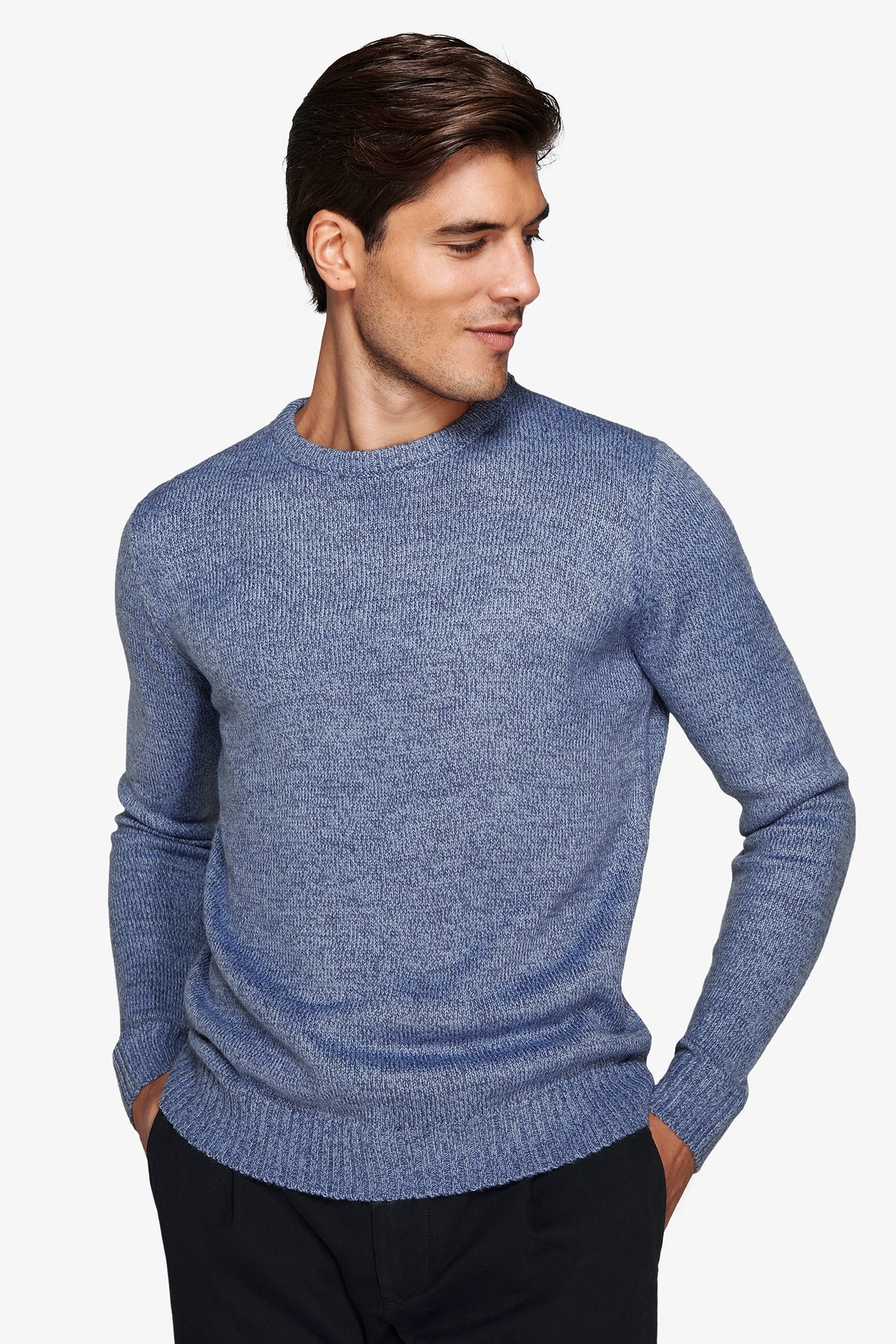 Maglia girocollo mouline' carta da zucchero