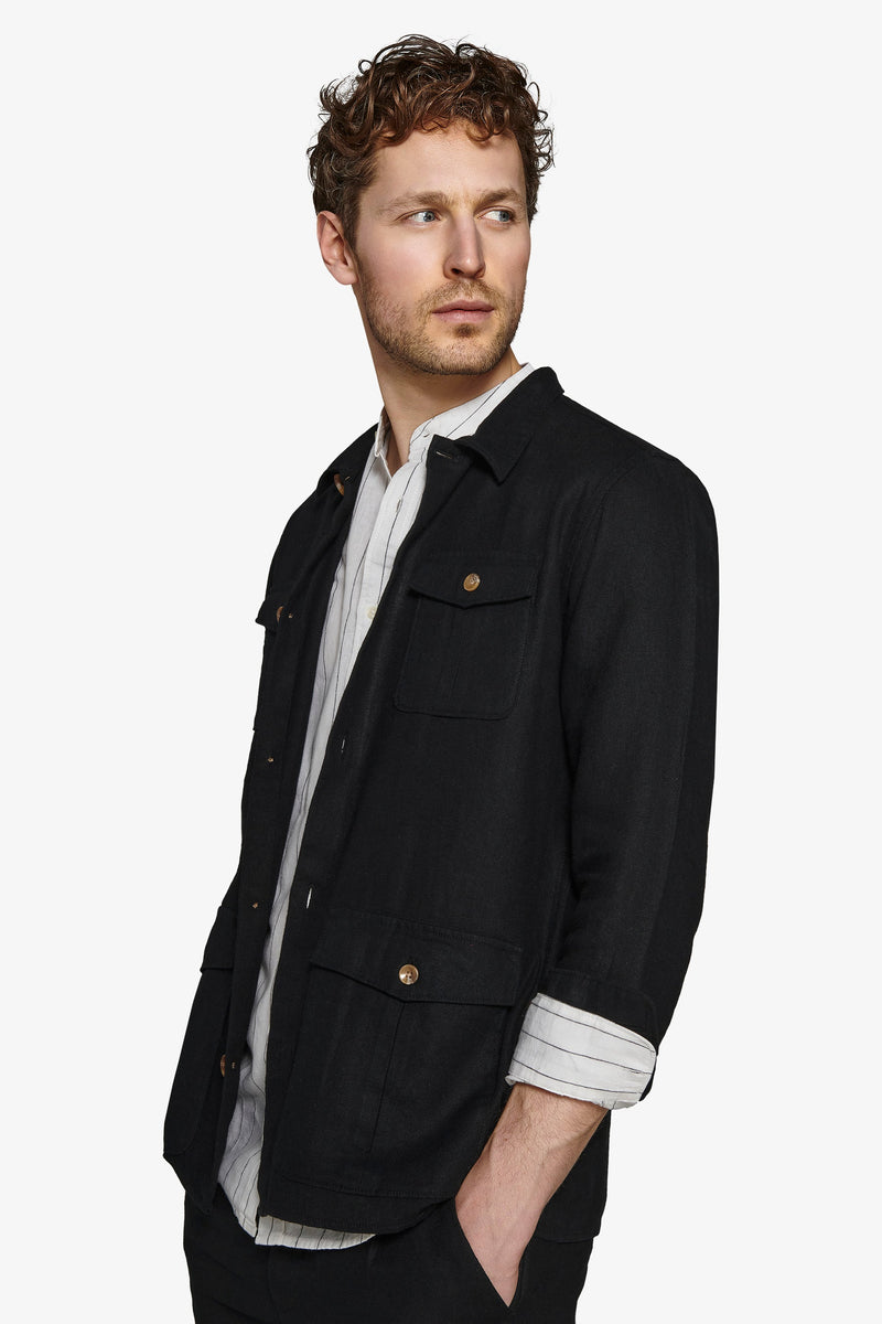 Giacca sahariana armaturata nero-Dan John