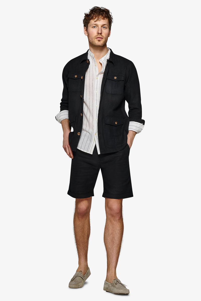 Giacca sahariana armaturata nero-Dan John