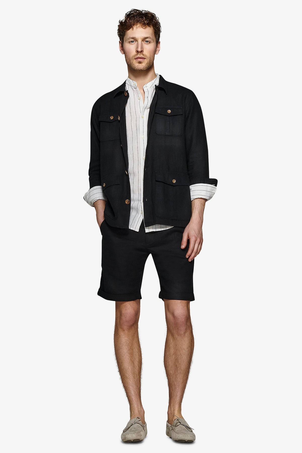 Giacca sahariana armaturata nero-Dan John