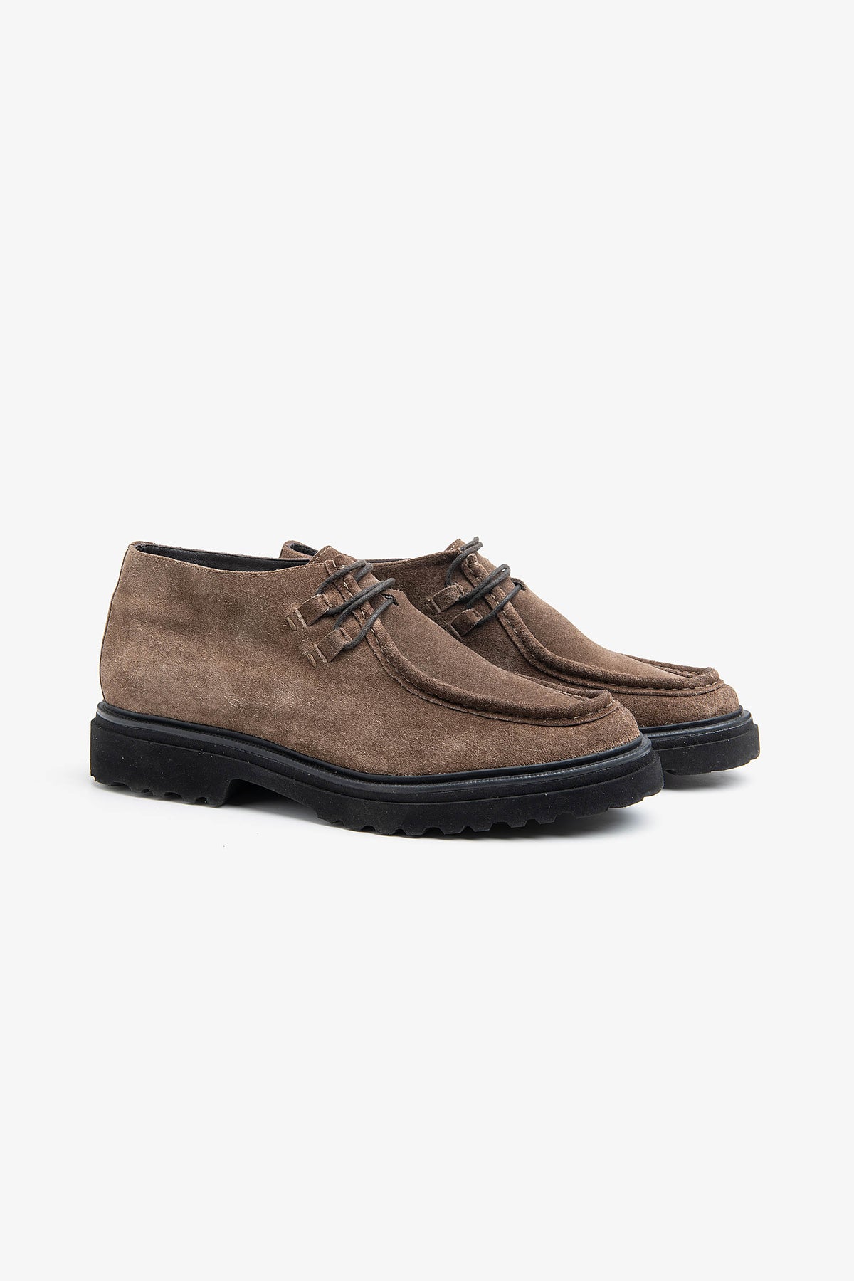 Stivaletto ingegnere suede tortora
